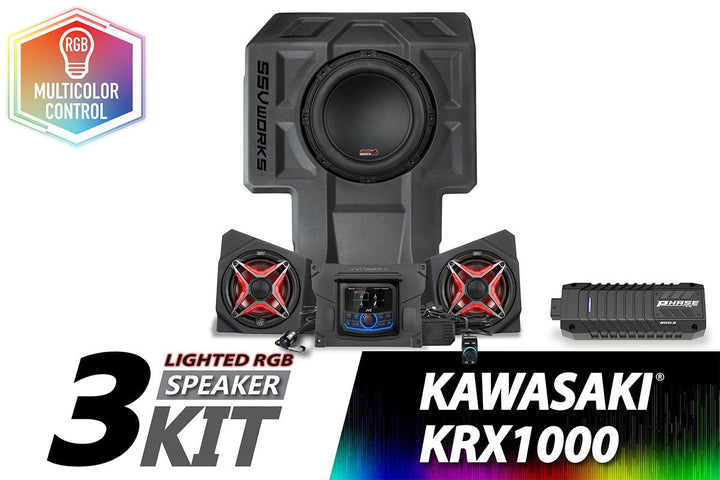 2020 - 2024 Kawasaki KRX1000 2 - Seater V - Sepc 3 - Speaker Audio - Kit w/JVC - Rugged Terrain
