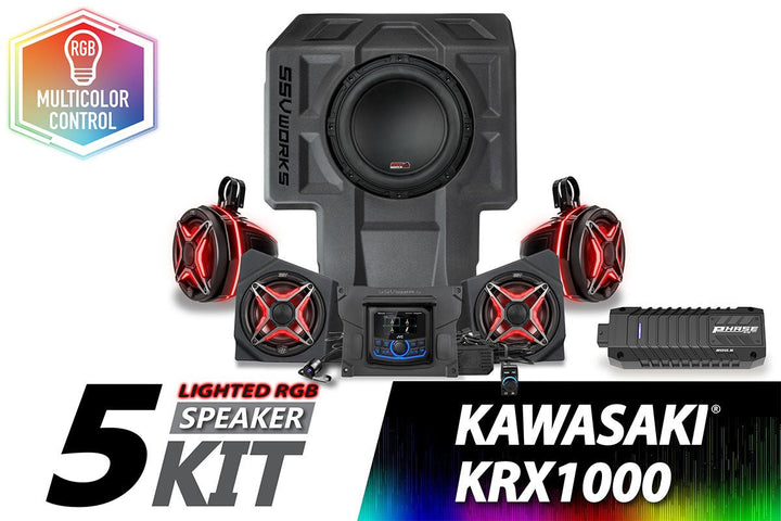 2020 - 2024 Kawasaki KRX1000 2 - Seater V - Spec 5 - Speaker Audio - Kit w/JVC - Rugged Terrain
