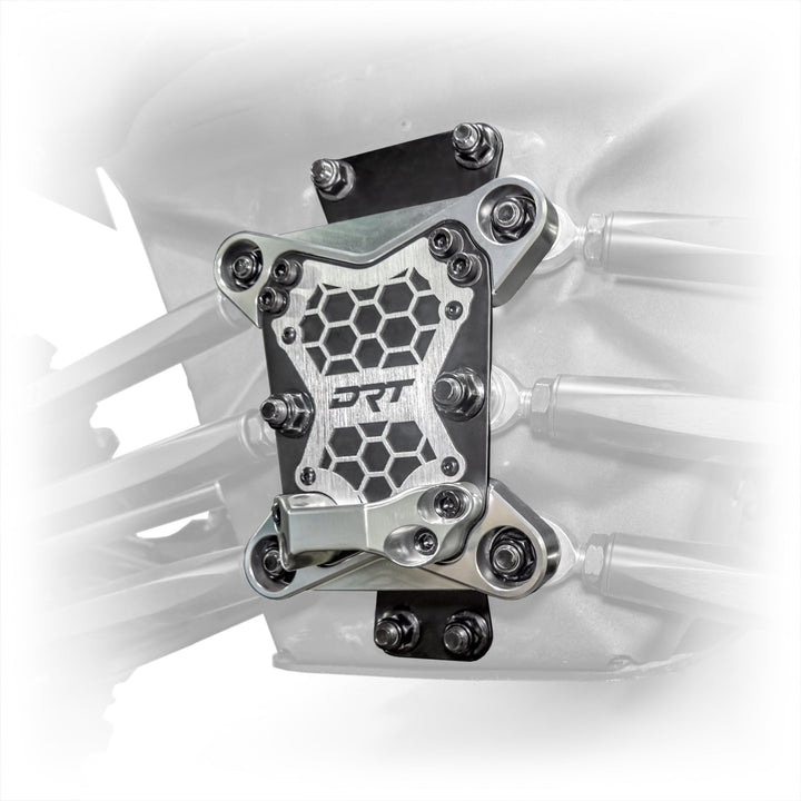 DRT Can - Am Maverick X3 2017+ Billet Aluminum 3 - PC Radius Rod Plate Kit - Rugged Terrain