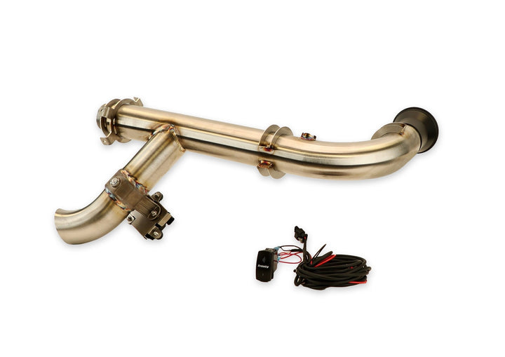 Trinity Racing Side Piece Header Pipe with Electronic Cutout - Can - Am Maverick X3 - Rugged Terrain
