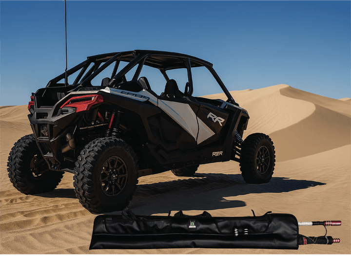 Marshin Whips Lighted Whip Carrying Bag – Dual Zipper Pocket Storage - Rugged Terrain