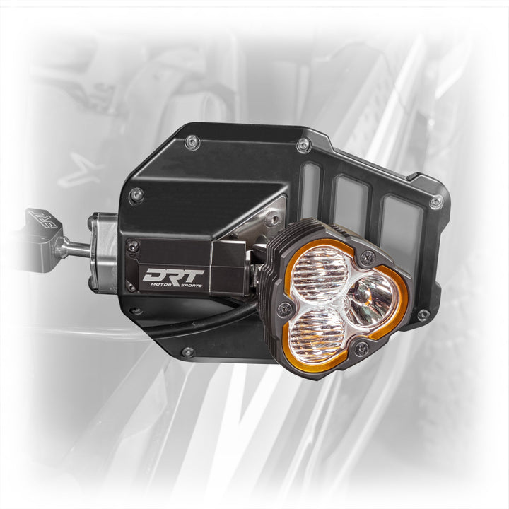 DRT Billet Aluminum Tactical Convex Side Lighted Mirror Set Kit - Rugged Terrain