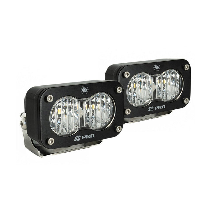 S2 Pro Black LED Auxiliary Light Pod Pair - Universal - Rugged Terrain