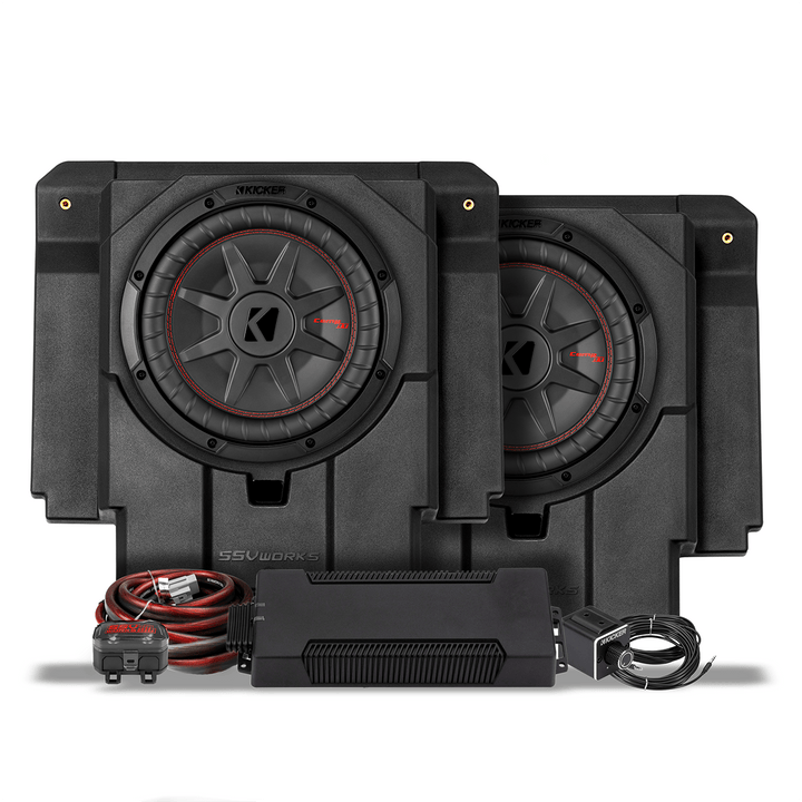 2024 - 2026 Can - Am® Maverick R 4 - Seater Rear - Seat Plug - & - Play Dual - Subwoofer Add - On Kit - Rugged Terrain