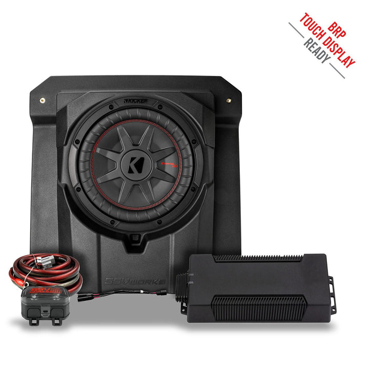 2024 - 2026 CanAm® Maverick R Front Under - Seat 850watt 10" Subwoofer Add - On for Factory JL® System - Rugged Terrain