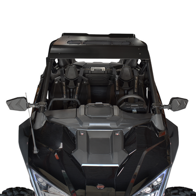 Black Moto Armor Aluminum Roof Top View Installed Polaris RZR Pro XP Turbo R