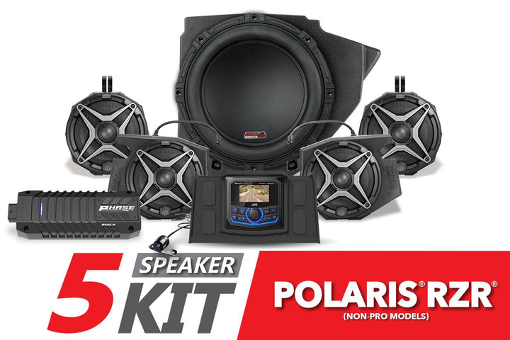 2014 - 2023 Polaris RZR A - Spec SSV Works 5 - Speaker Plug - & - Play Kit with JVC - Rugged Terrain