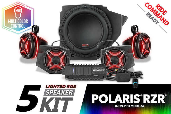 2014 - 2023 Polaris RZR V - Spec 5 - Speaker Plug - & - Play Kit for Ride Command - Rugged Terrain