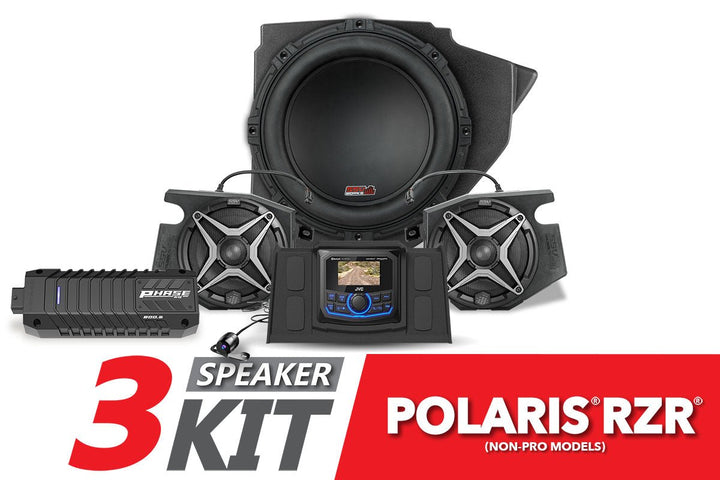 2014 - 2023 Polaris RZR V - Spec SSV Works 3 - Speaker Plug - & - Play Kit with JVC - Rugged Terrain