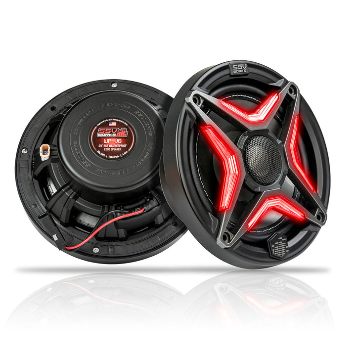 SSV Works V6 6.5in Weatherproof RGB Speakers for UTV and SXS (pair)