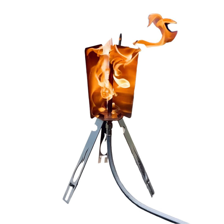 Tripod Torch Compact Portable Propane Campfire Kit - Rugged Terrain