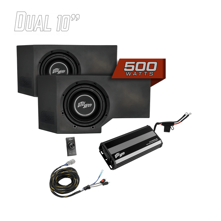 UTV Stereo Can - Am® Defender HD11 500W Dual 10" Subwoofer Kit | UTVS - DEF2 - 500 - 2 - GO - Rugged Terrain