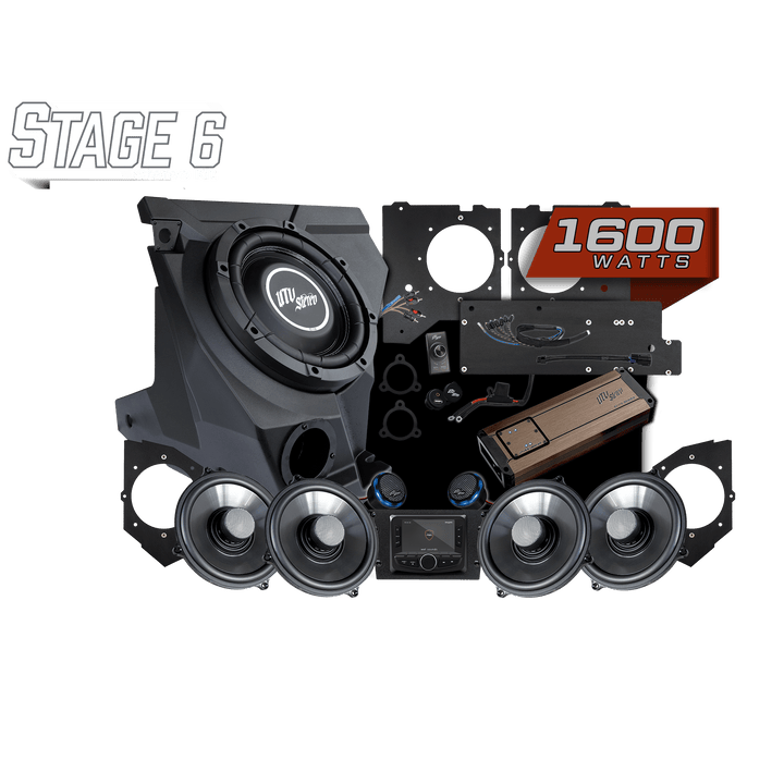 UTV Stereo KAWASAKI® TERYX H2 Elite Stage 6 Stereo Kit | UTVS - H2 - S6 - Rugged Terrain