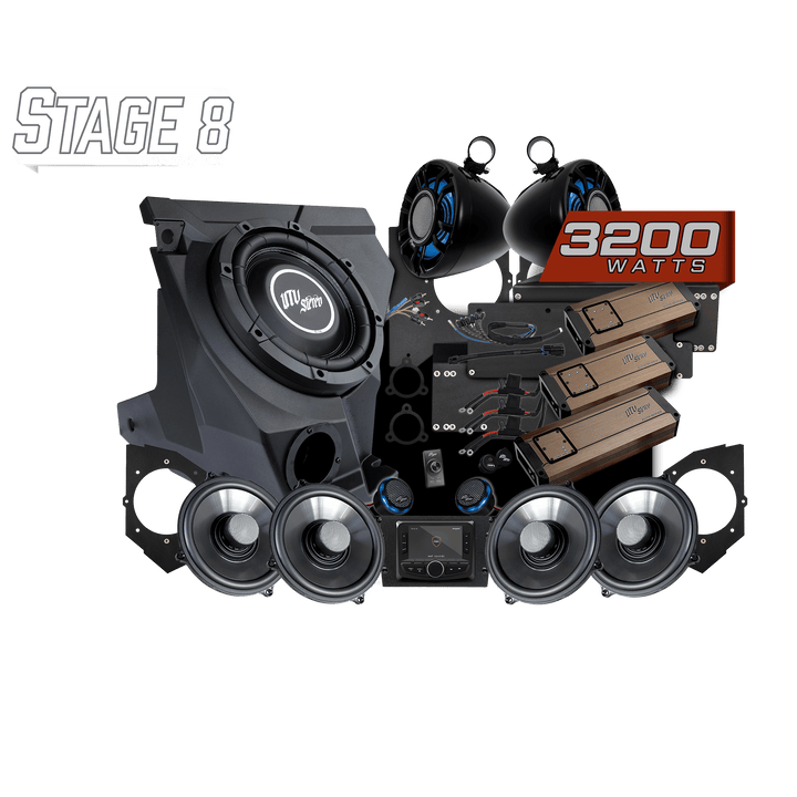 UTV Stereo KAWASAKI® TERYX H2 Elite Stage 8 Stereo Kit | UTVS - H2 - S8 - Rugged Terrain
