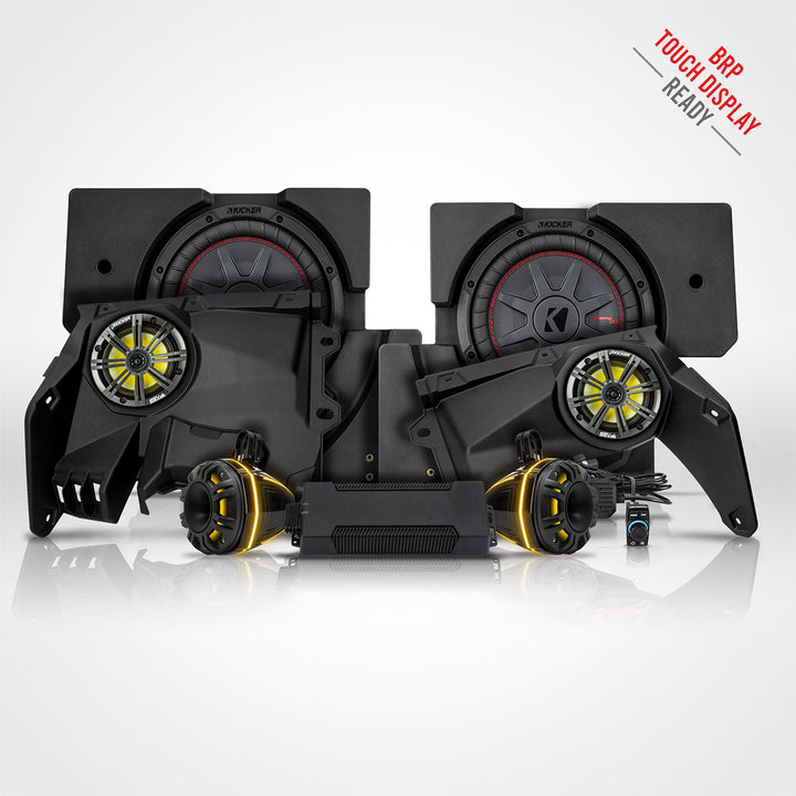 SSV Works Phase-6 K-Spec 6-Speaker System with Kicker speakers for Can-Am Maverick X3 with BRP Touchscreen