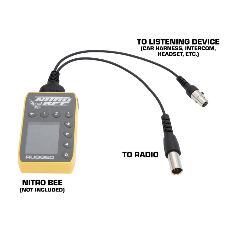 Rugged Radios Nitro Bee Xtreme to 5 - pin Car Harness or Headset - Adapter - Rugged Terrain