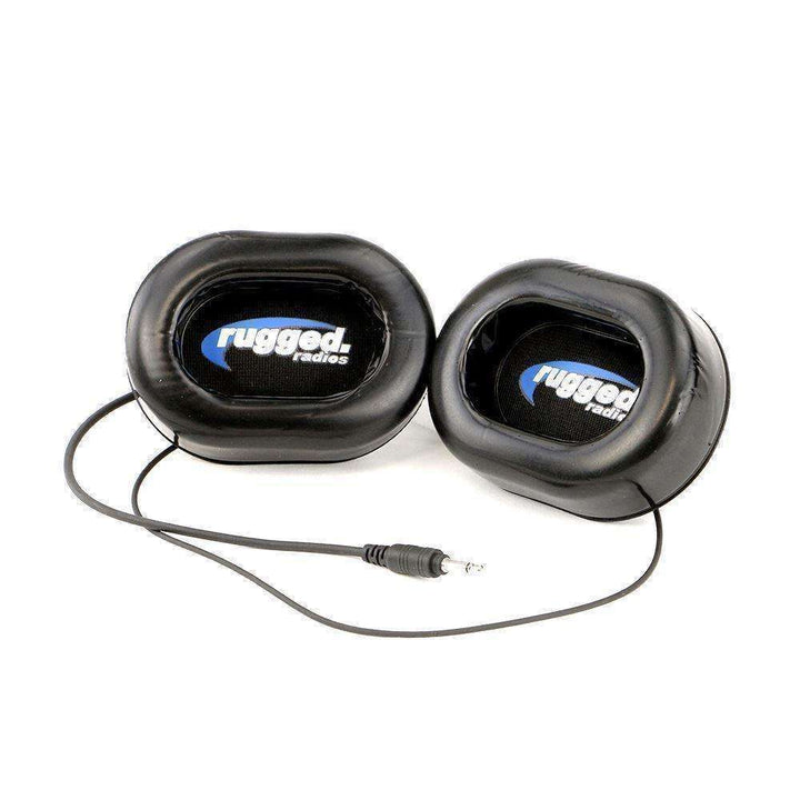 Rugged Radios Alpha Audio Speaker Pods - Velcro Mounting and Gel Ear Pods - Stereo & Mono 3.5mm - Rugged Terrain