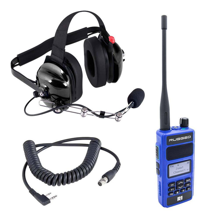 Rugged Radios Crew Chief - H42 Spotter Headset and Rugged Handheld Radio Package - Rugged Terrain