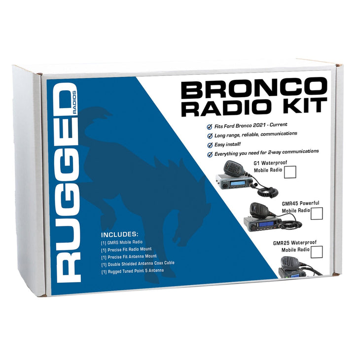 Rugged Radios Ford Bronco Two - Way GMRS Mobile Radio Kit - Rugged Terrain