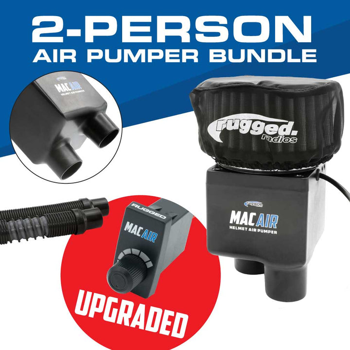 Rugged Radios MAC Air 2 - Person Helmet Air Pumper (Bundle) - Rugged Terrain