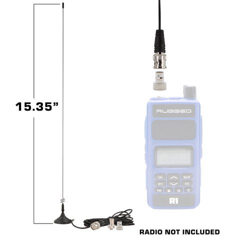 Rugged Radios Magnetic Mount Dual Band Antenna for Rugged Handheld Radios R1, RDH - X, V3, RDH - 16, RH - 5R - Rugged Terrain