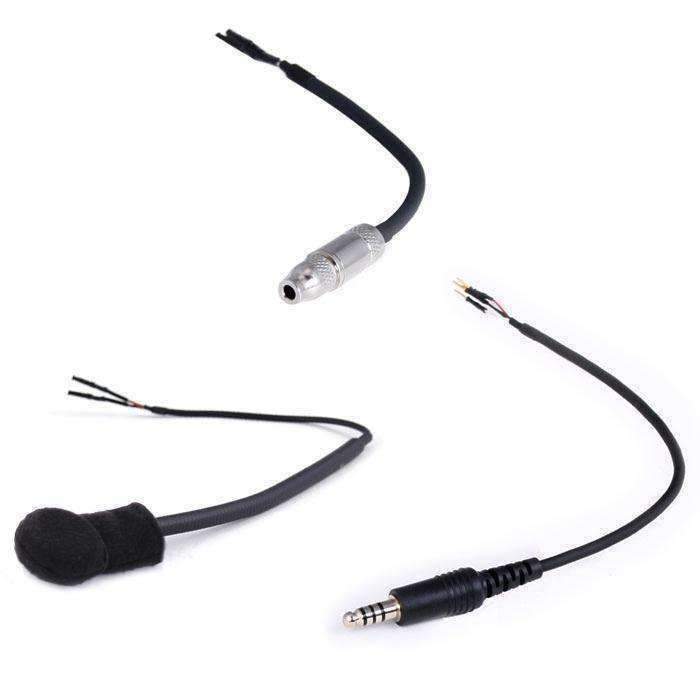 Rugged Radios Peltor Straight Cord Helmet Kit with Flex Boom Mic, 3.5mm Earbud Jack & 4C Plug - Rugged Terrain