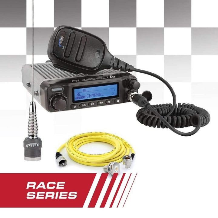 Rugged Radios Race Radio Kit - Rugged M1 RACE SERIES Waterproof Mobile with Antenna - Digital and Analog - Rugged Terrain