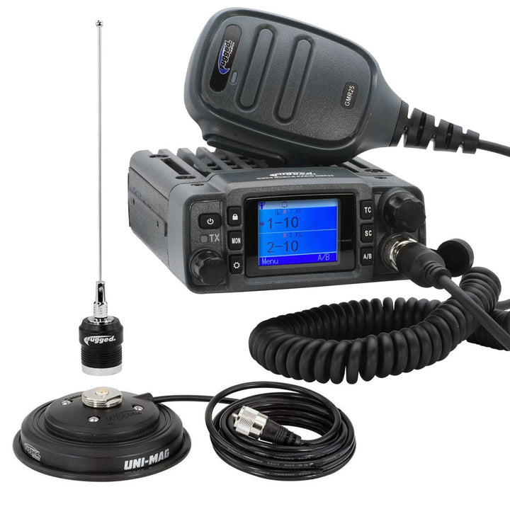 Rugged Radios Radio Kit - GMR25 Waterproof GMRS Band Mobile Radio with Antenna - Rugged Terrain