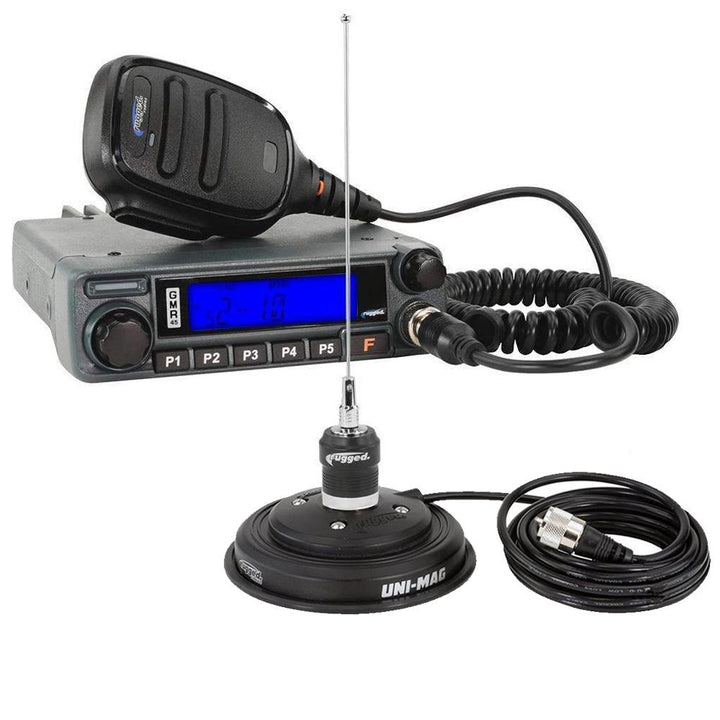 Rugged Radios Radio Kit - GMR45 High Power GMRS Band Mobile Radio with Antenna - Rugged Terrain