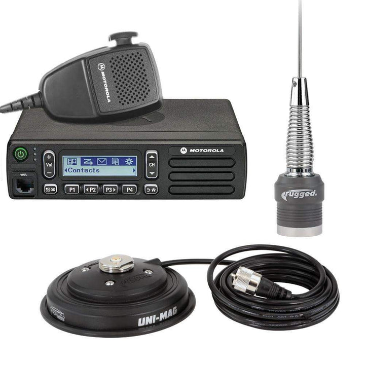 Rugged Radios Radio Kit - Motorola CM300D Digital Business Band Mobile Radio with Antenna - Rugged Terrain