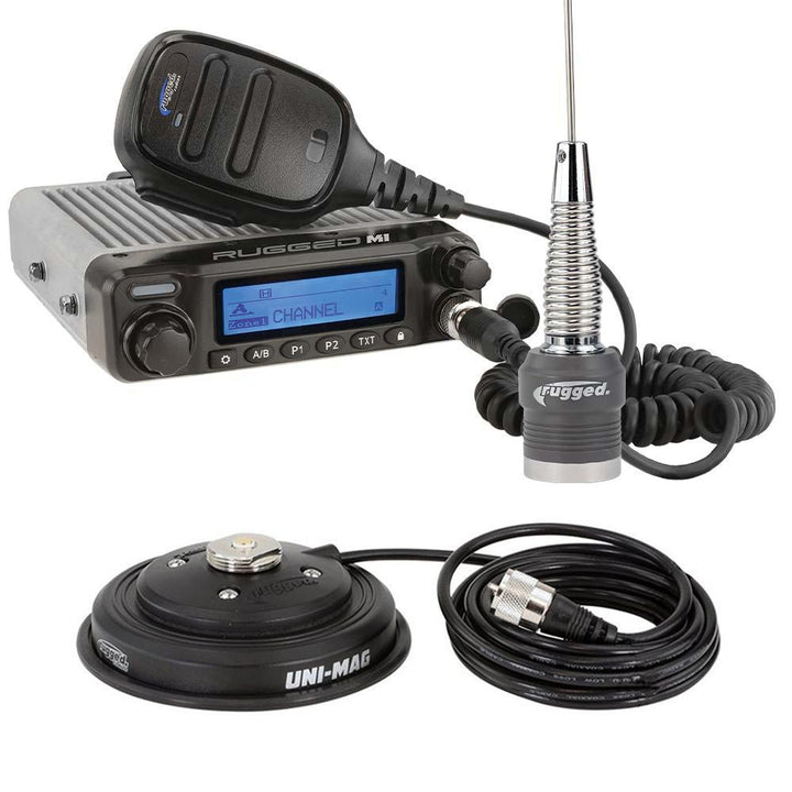 Rugged Radios Radio Kit - Rugged M1 RACE SERIES Waterproof Mobile with Antenna - Digital and Analog - Rugged Terrain