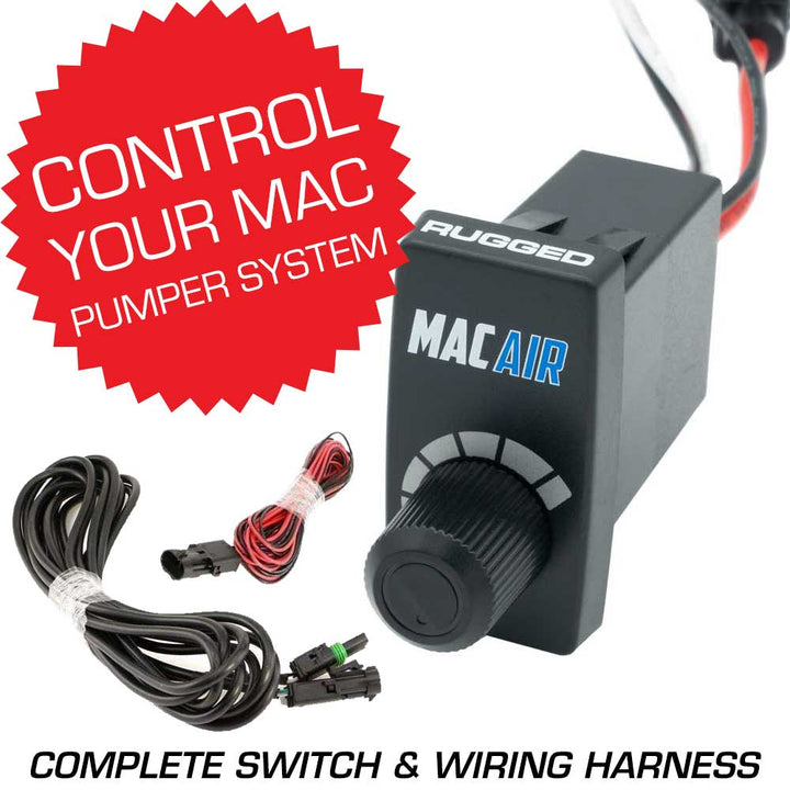 Rugged Radios Rocker Switch Variable Speed Controller (VSC) for MAC Helmet Air Pumper - Complete Switch & Wiring Harness - Rugged Terrain