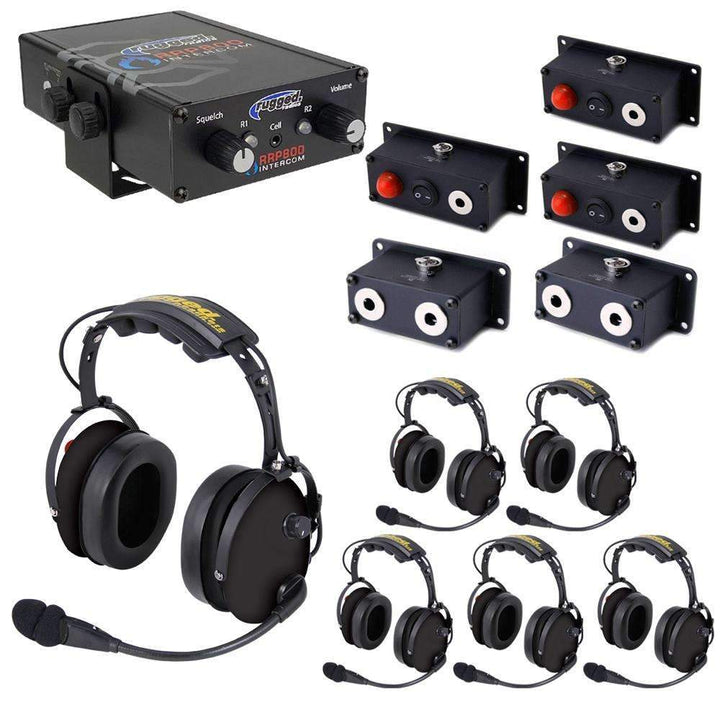 Rugged Radios Fire Safety Industrial Dual Radio Intercom 6 Place with Pump Panel Kit with RRP800 - Rugged Terrain