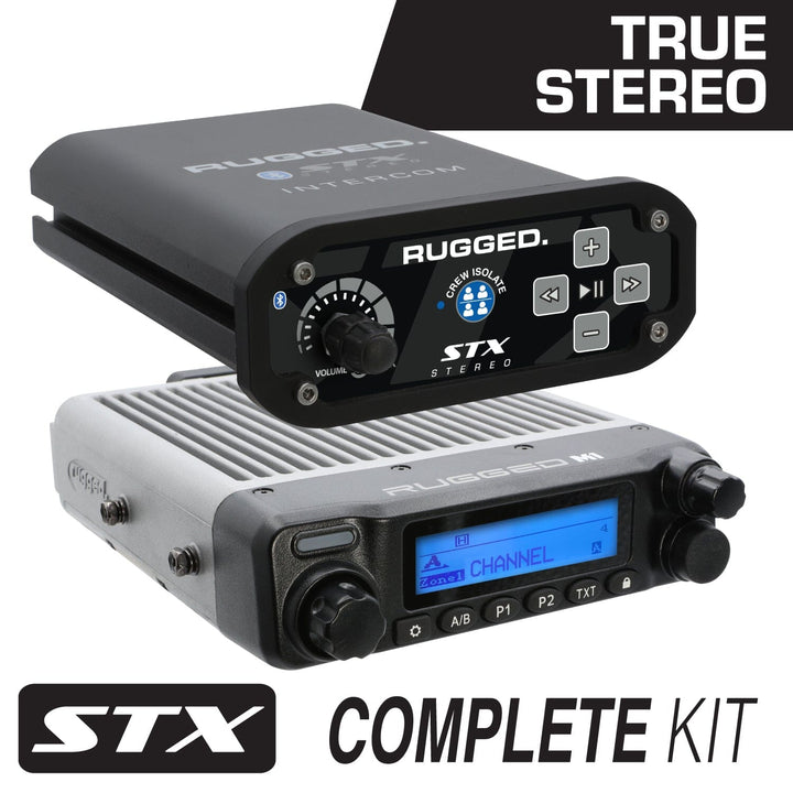 Rugged Radios STX STEREO Complete Master Communication Kit with Intercom and 2 - Way Radio - Rugged Terrain