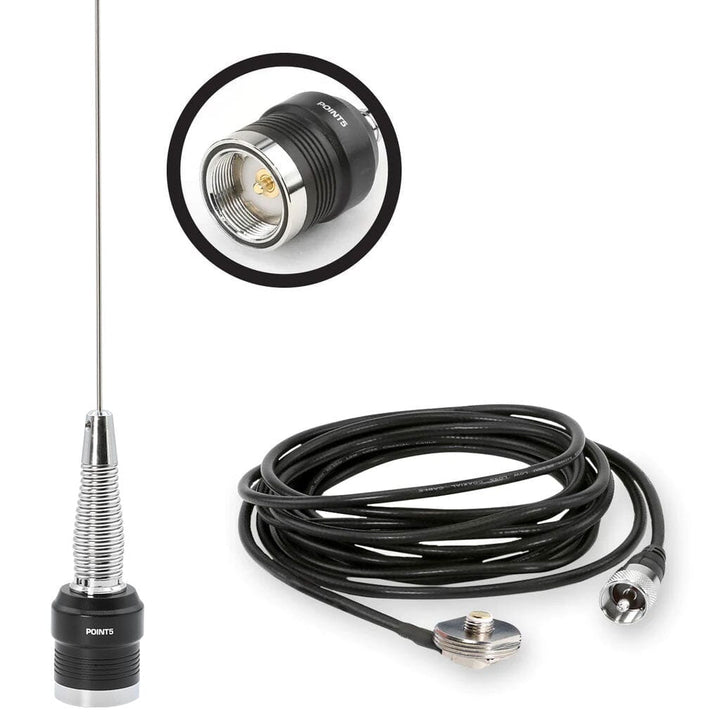 Rugged Radios GMRS / UHF No Ground Plane (NGP) Whip Antenna Kit & NMO Mount - Rugged Terrain