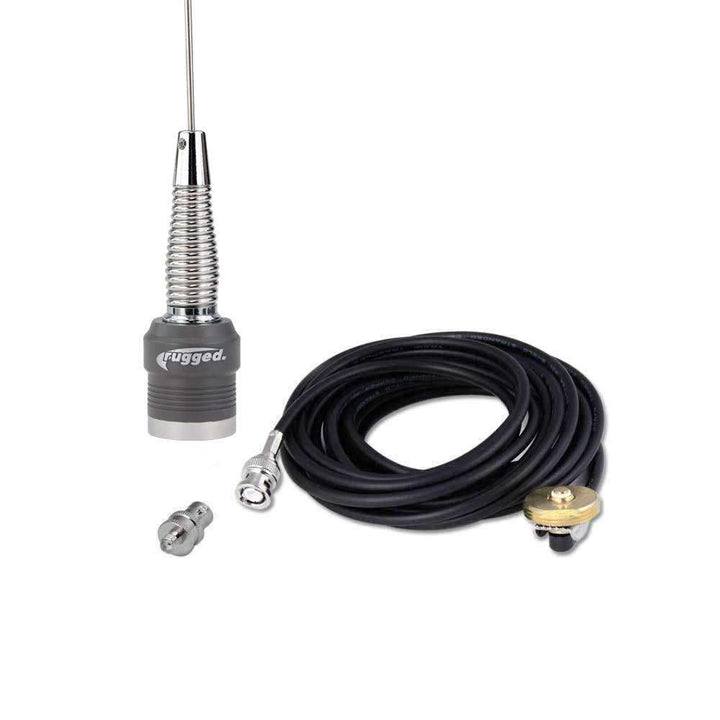 Rugged Radios VHF External Antenna Kit for Handheld Radios (VHF 144 - 174 MHz) - Rugged Terrain