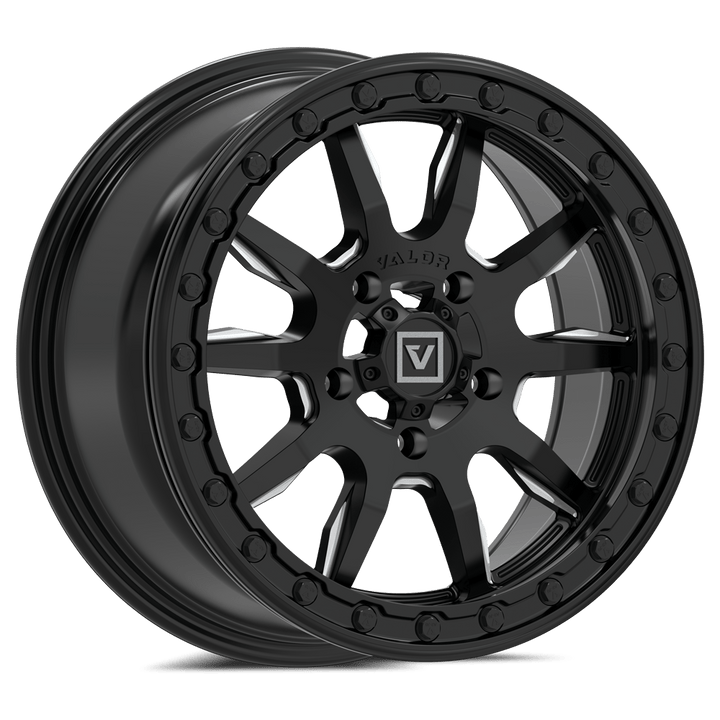V15 Beadlock UTV Wheel Satin Black - Rugged Terrain
