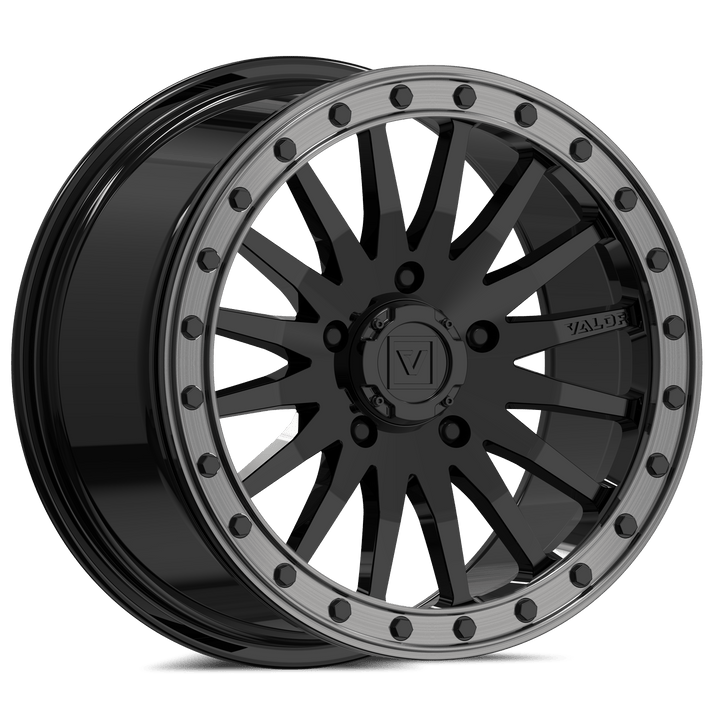 V06 Beadlock UTV Wheel Gloss Black - Rugged Terrain