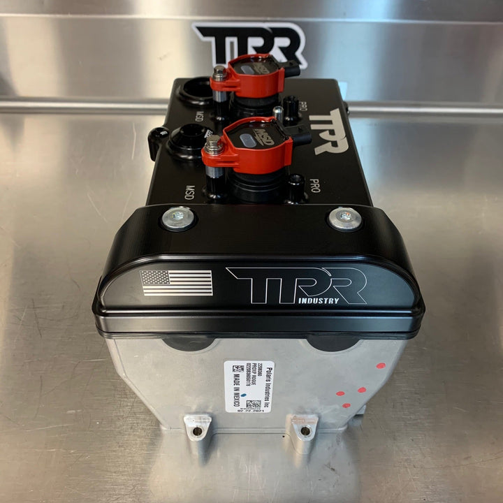 TPR016 - BLACK Billet Valve Cover W/Oilers - Turbo R / Pro XP - Rugged Terrain