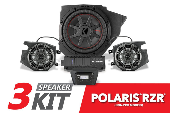 2014 - 2023 Polaris RZR Complete Kicker 3 - Speaker Plug - & - Play Kit - Rugged Terrain