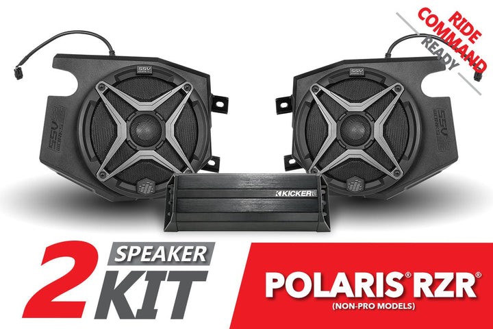 2019 - 2022 Polaris RZR SSV 2 - Speaker Plug - & - Play System for Ride Command - Rugged Terrain