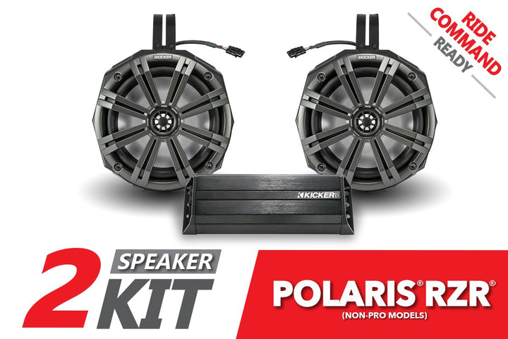 2019 - 2023 Polaris RZR Kicker 2 - Speaker Cage - Mounted Plug - & - Play System for Ride Command - Rugged Terrain