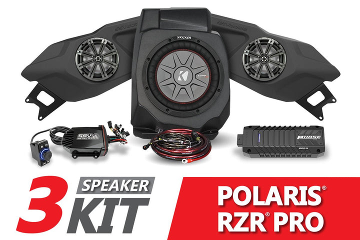 2020 - 2023 Polaris RZR Pro Kicker 3 - Speaker Plug - & - Play System - Rugged Terrain