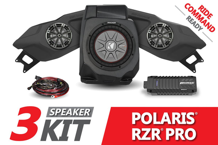 2020 - 2023 Polaris RZR Pro Kicker 3 - Speaker Plug - & - Play System for Ride Command - Rugged Terrain