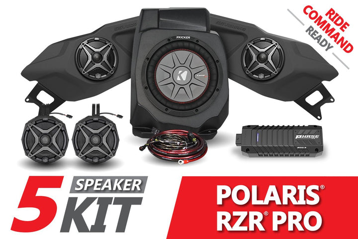 2020 - 2023 Polaris RZR Pro SSV 5 - Speaker Plug - & - Play System for Ride Command - Rugged Terrain