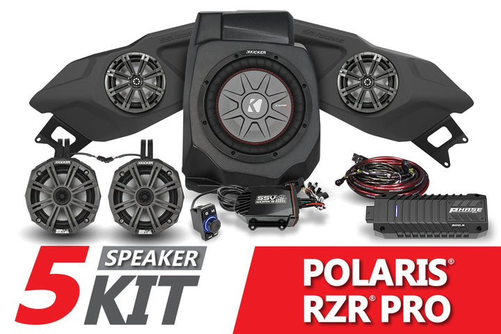 2020 - 2023 Polaris RZR Pro Kicker 5 - Speaker Plug - & - Play System - Rugged Terrain