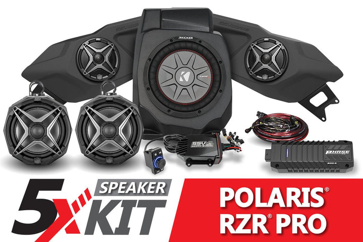 2020 - 2023 Polaris RZR Pro Phase X SSV 5 - Speaker Plug - & - Play System - Rugged Terrain