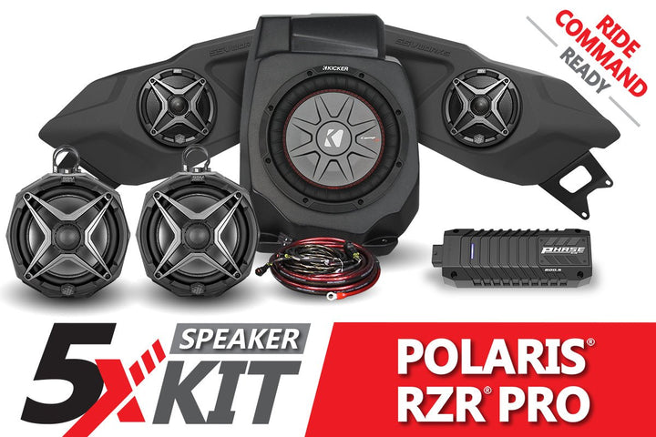 2020 - 2023 Polaris RZR Pro Phase X SSV 5 - Speaker Plug - & - Play System for Ride Command - Rugged Terrain