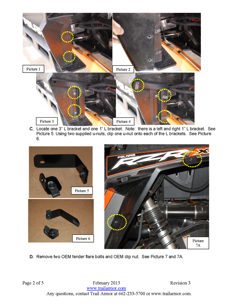 Trail Armor Rear Mud Flap Fender Extensions | 2014-18 Polaris RZR XP 1000 / Turbo