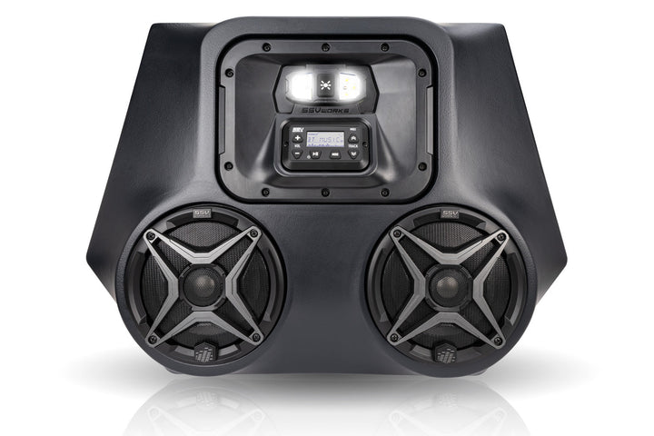 Polaris RZR 570/800/900 2 - Speaker Overhead Weather proof Audio - System w/Dome Light - Rugged Terrain